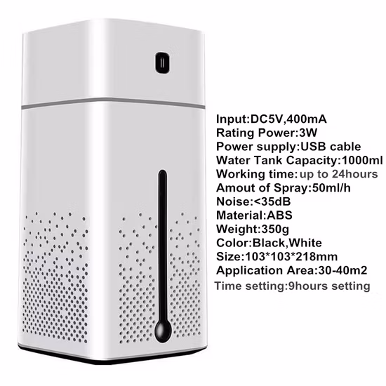 1000ml Luxury Portable Home Office Car Aromatherapy Air Humidifier