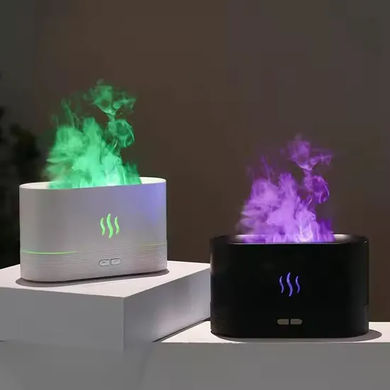 Hot 3D Flame Aromatherapy Machine USB Air Humidifier Seven