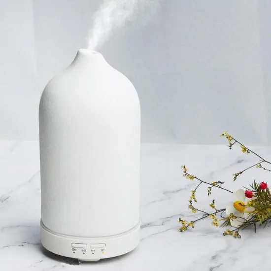 White 120ml Ceramic Aromatherapy Machine Essential Oil Diffuser Household Humidifier 