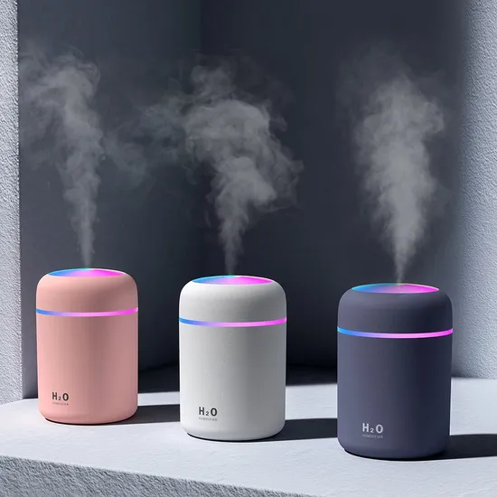 Factory Wholesale Flame Air Humidifier Cool Mist Ultrasonic Aroma Diffuser Mist Maker 300ml Mini Humidifier 