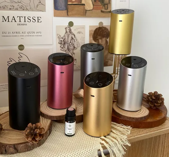 Fragrance Oil USB Rechargeable Battery Wireless Smart Mini Aroma Diffuser Car Air Cleaner Humidifier 