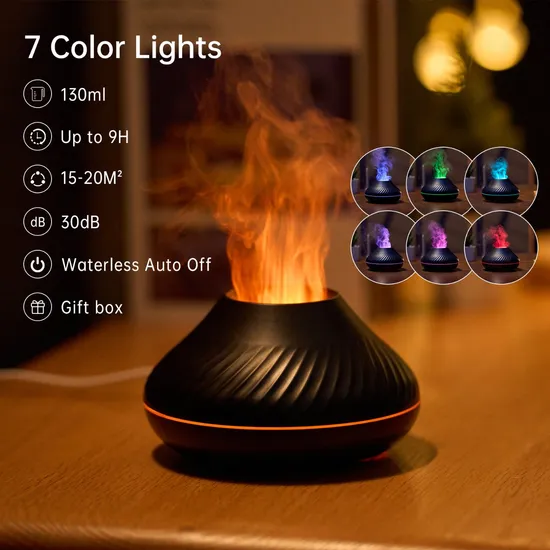 Simulation Flame Diffuser USB Colorful Flame Air Humidifier 