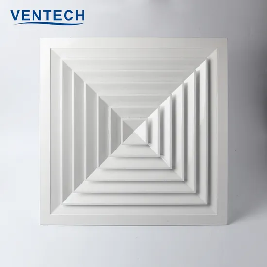 HVAC System 4 Way Square Diffuser Ceiling Air Diffuser 