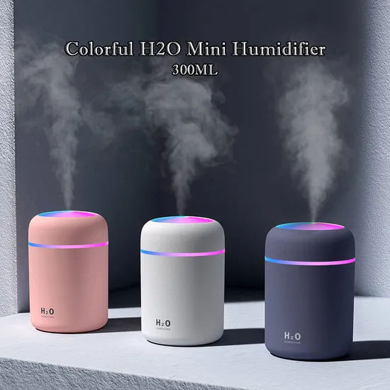 Colorful Portable 300ml H2O Humidifier Scent H20 Fragrance Aromatherapy Aroma Diffuser Electric Car Essential Oil Diffuser Machine 