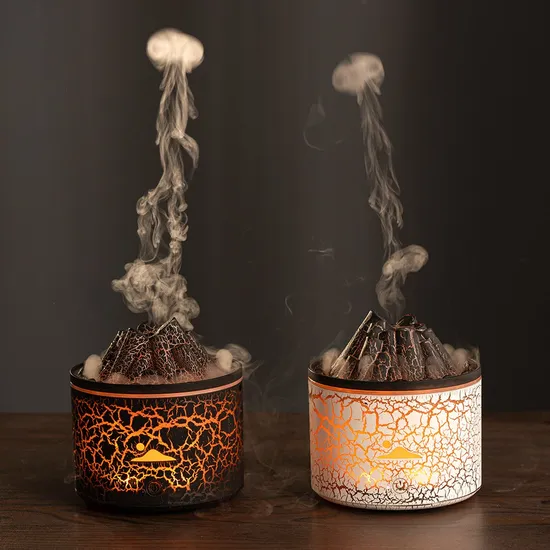 Home Bedroom Colorful Atmosphere Light Aromatherapist Volcano Humidifier Small Desktop Flame Humidifier 