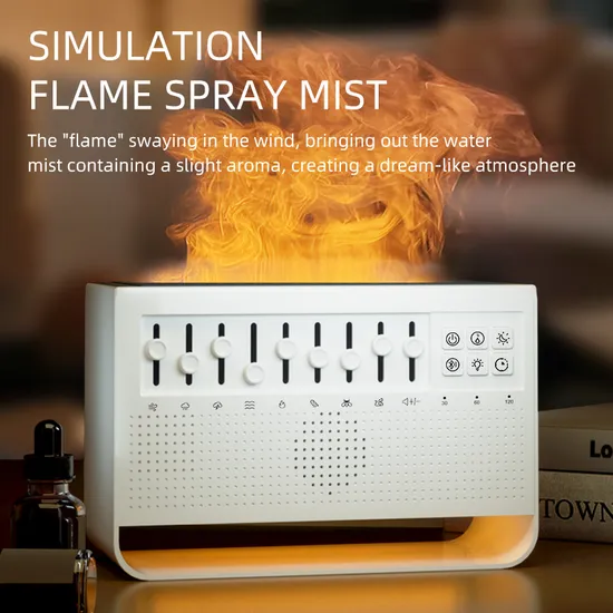 200ml Fireplace Fire Flame Essential Oil Scent Aroma Diffuser Aromatherapy Diffuser with Ultrasonic Mist Technology 
